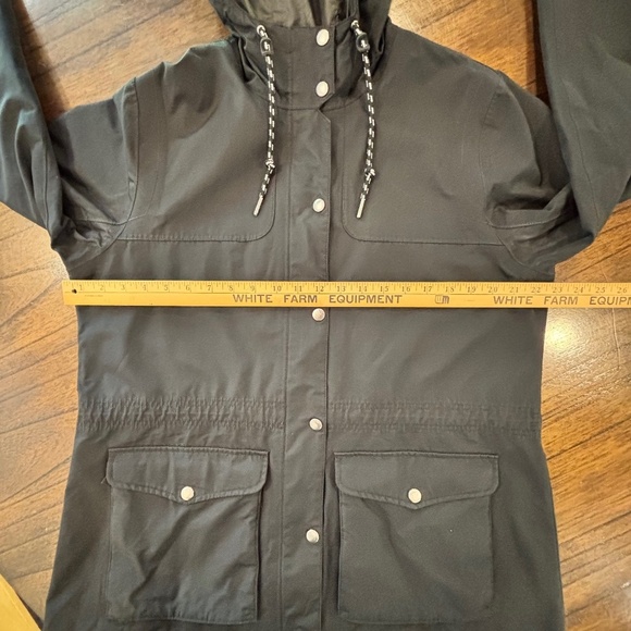 Women's Eddie Bauer WeatherEdge hooded black jacket cinch waist size XL - Picture 13 of 16